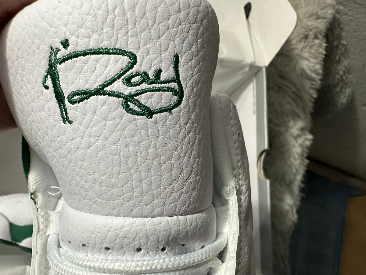 Sneakers, White Green Colorway, Lace Up Design, Casual Gift for Sneaker Fans