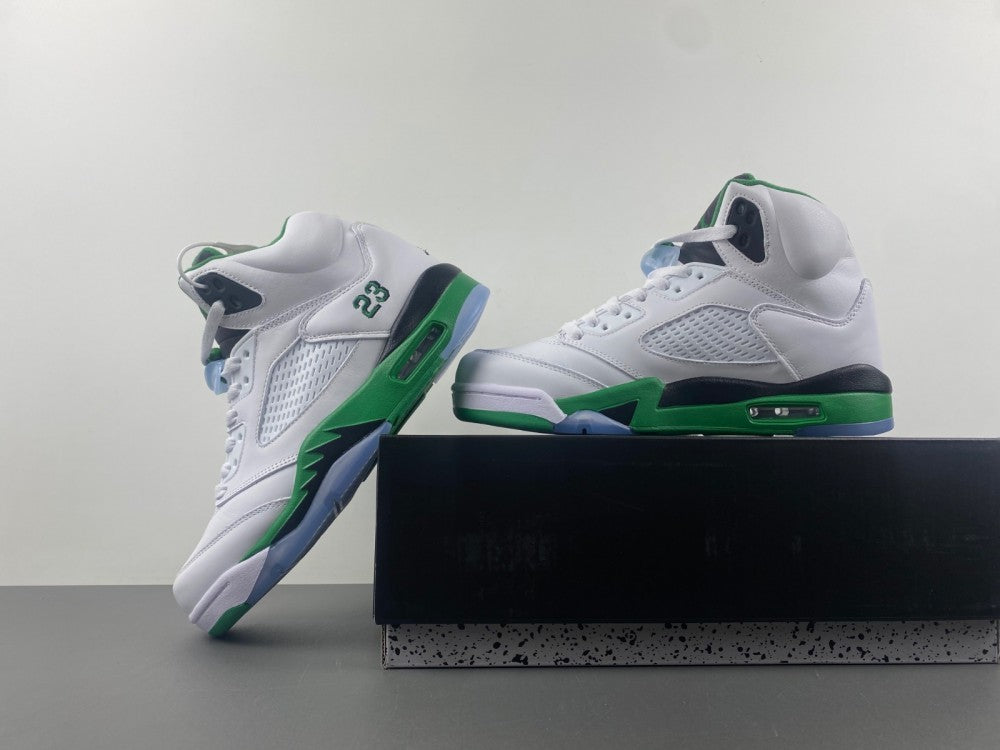 High Top Sneakers, White Green Colorway, Leather Footwear, Lace Up Design, Casual Gift for Sneaker Fans