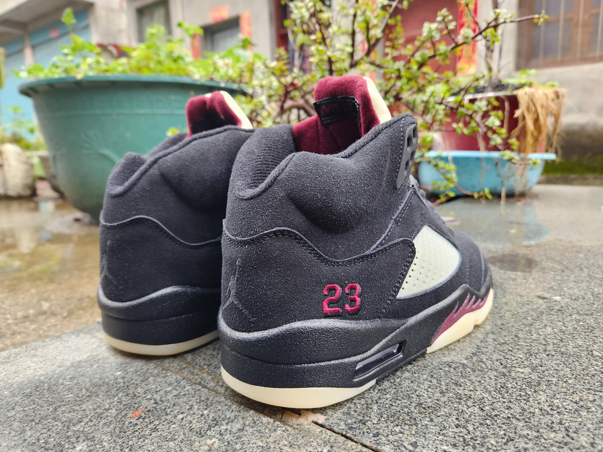 Sneakers, Black Red Colorway, Lace Up Design, Casual Gift for Sneaker Fans