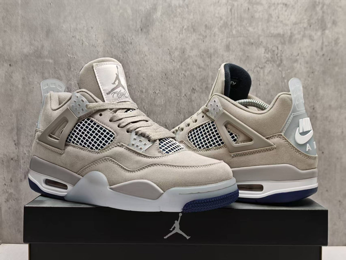 Mid Top Sneakers, Beige White Colorway, Lace Up Design, Casual Gift for Sneaker Fans