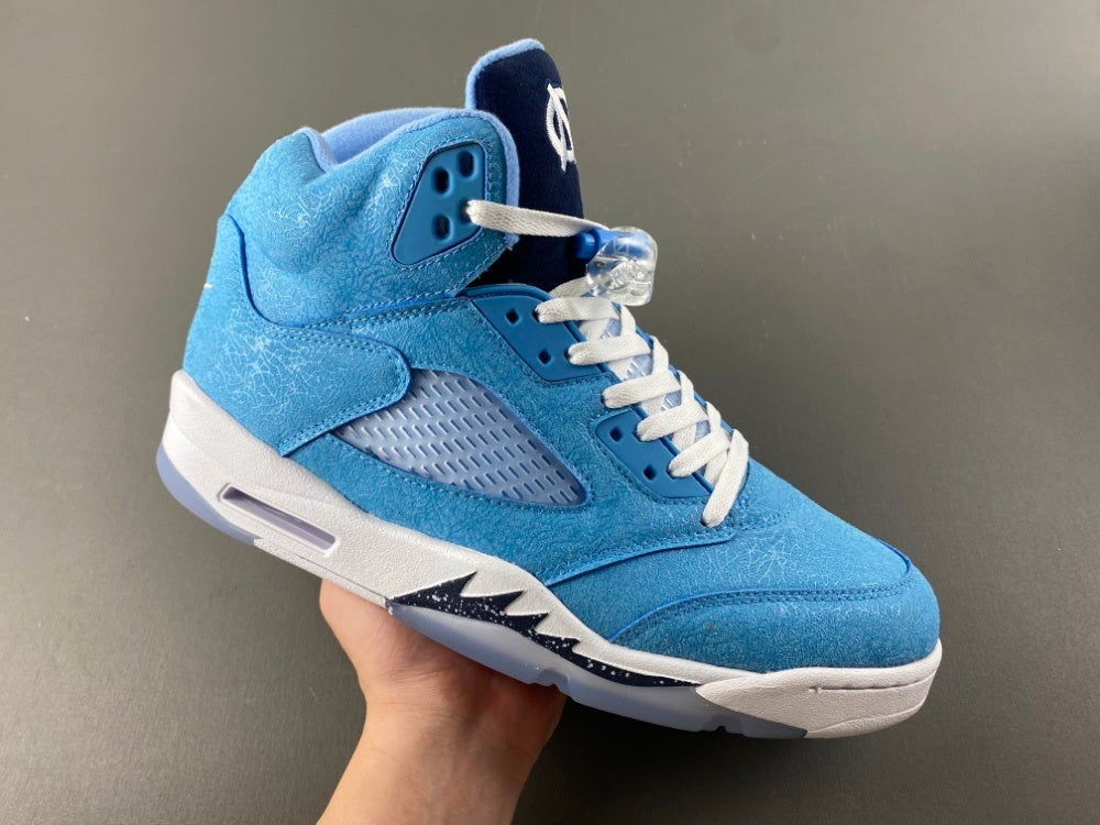 Retro High Top Sneakers, Blue Colorway, Cracked Pattern, Lace Up Design, Casual Gift for Sneaker Fans
