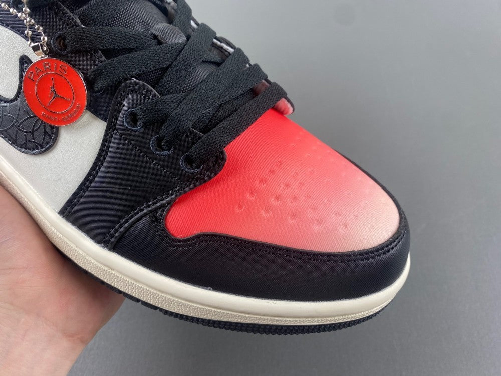 Low Top Sneakers, White Black Red Colorway, Lace Up Design, Casual Gift for Sneaker Fans