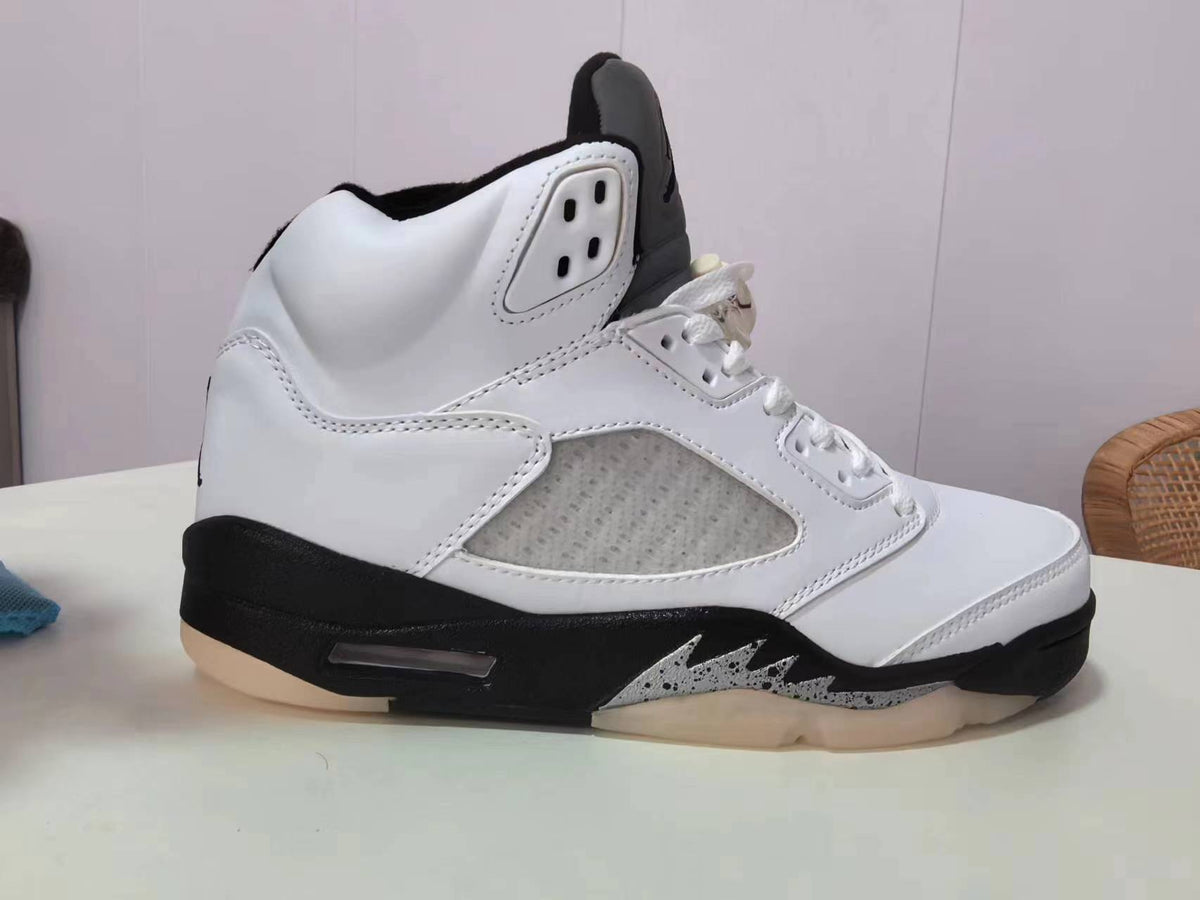 High Top Sneakers, White Black Colorway, Lace Up Design, Casual Gift for Sneaker Fans