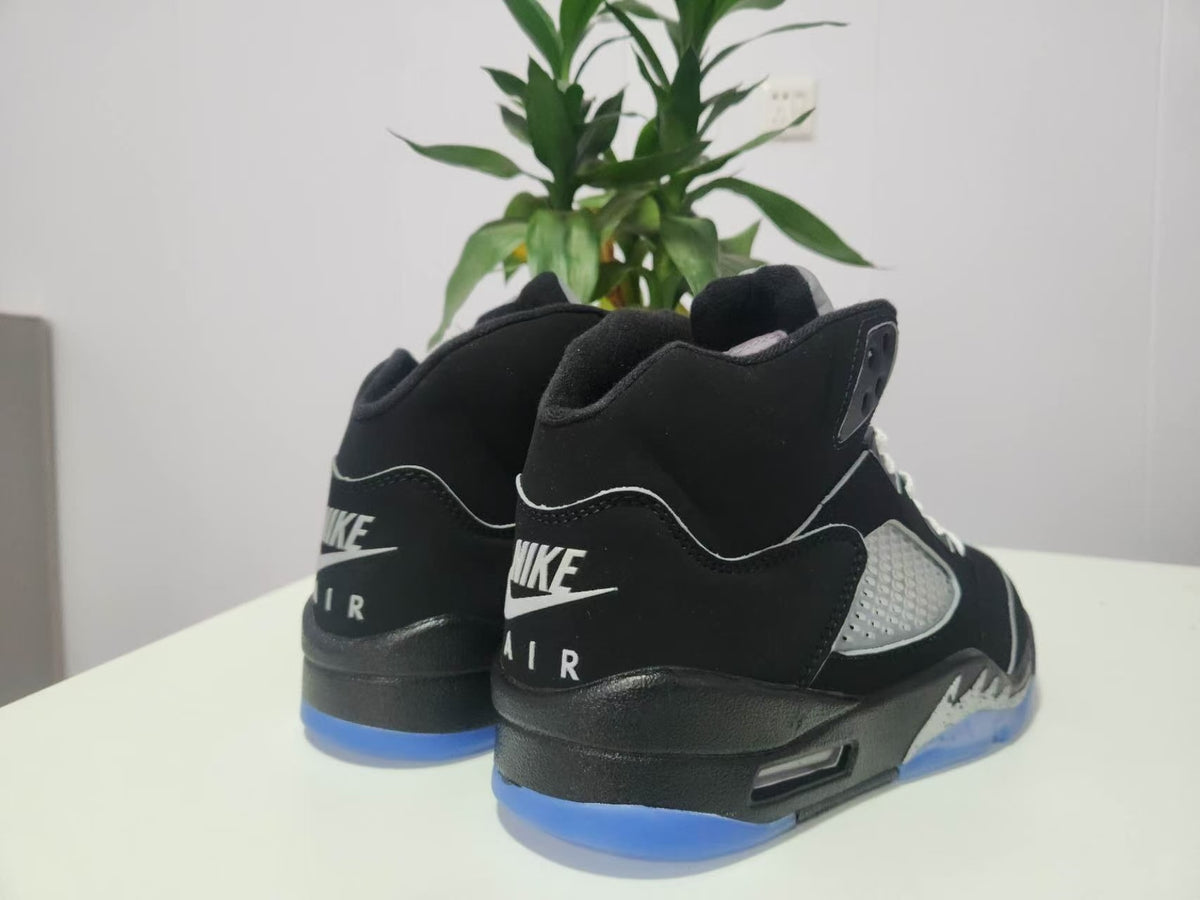 High Top Sneakers, Black Silver Colorway, Lace Up Design, Casual Gift for Sneaker Fans