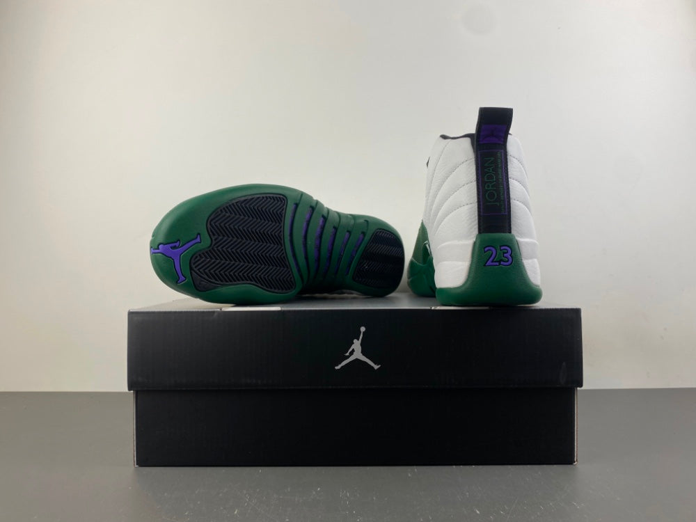 Low Top Sneakers, White Green Purple Colorway, Lace Up Design, Casual Gift for Sneaker Fans