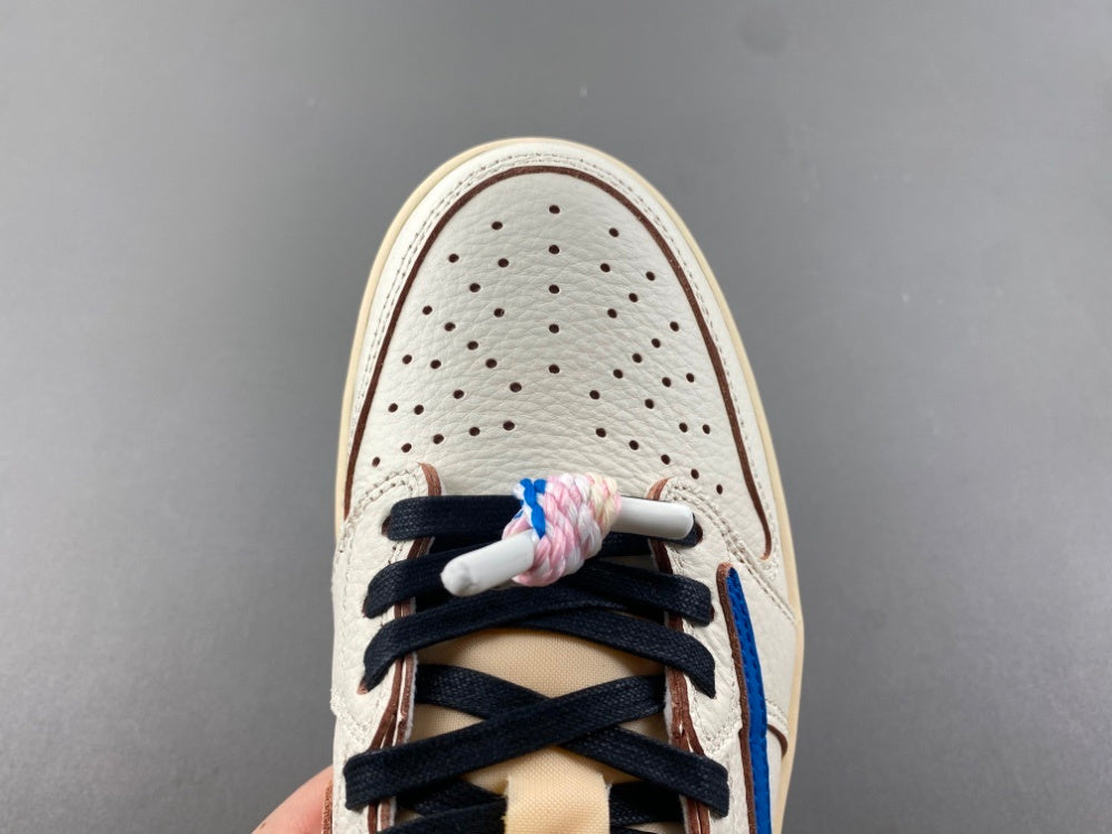 Low Top Shoes, Blue White Colorway, Reverse Hook Design, Lace Up Design, Casual Gift for Shoe Lovers