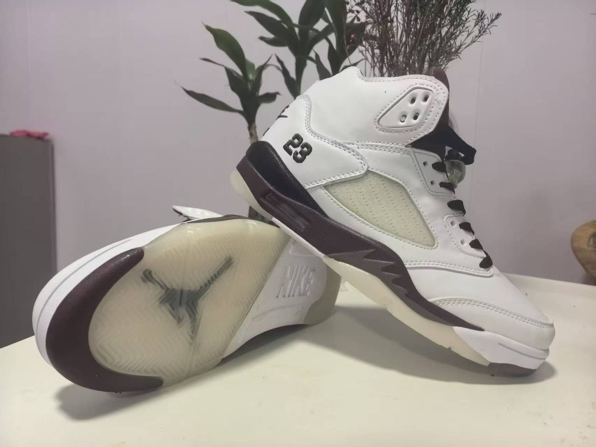 High Top Sneakers, White Gray Colorway, Lace Up Design, Casual Gift for Sneaker Fans