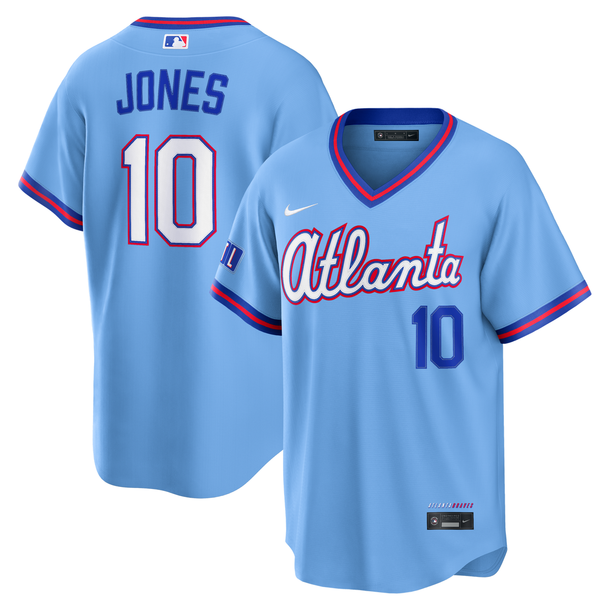 Atlanta Braves Chipper Jones Powder Blue 2026 City Connect Stadium Jersey