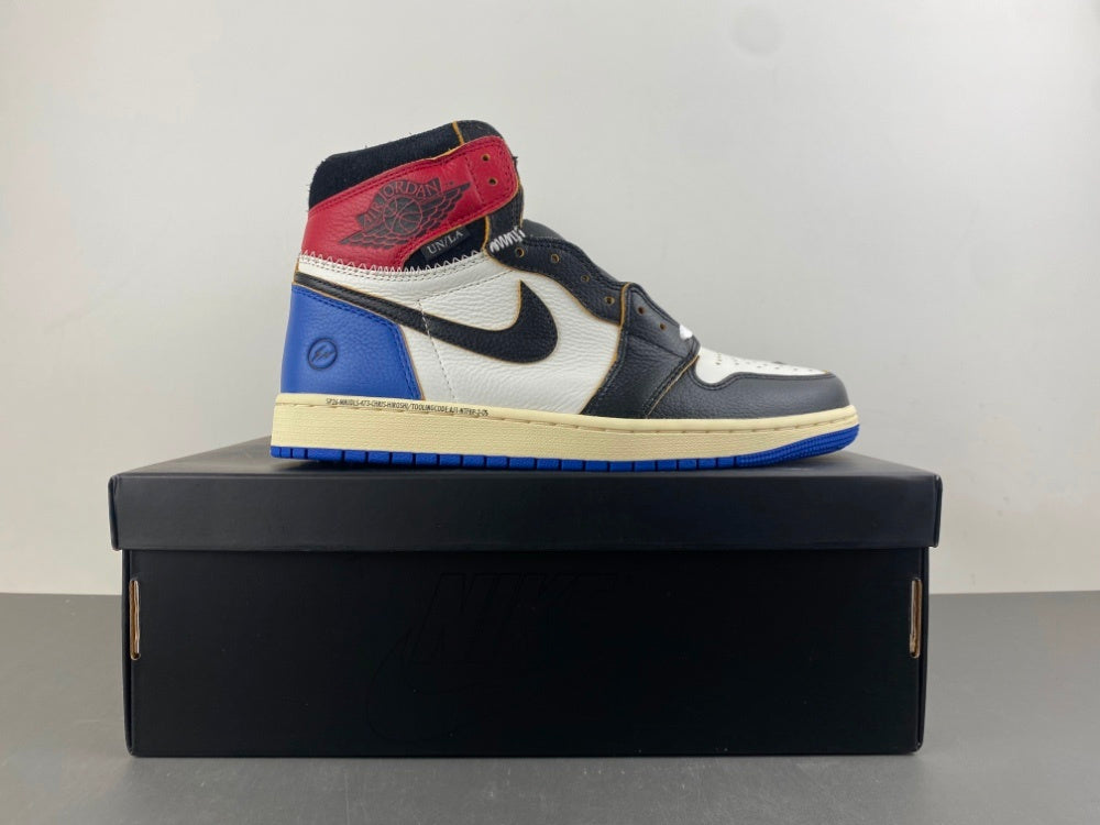 High Top Sneakers, Blue White Black Colorway, Lace Up Design, Casual Gift for Sneaker Fans