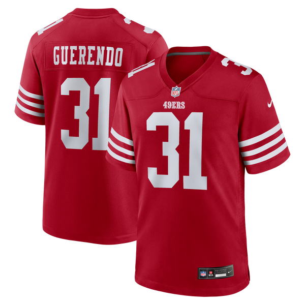 San Francisco 49ers Isaac Guerendo Scarlet Game Jersey