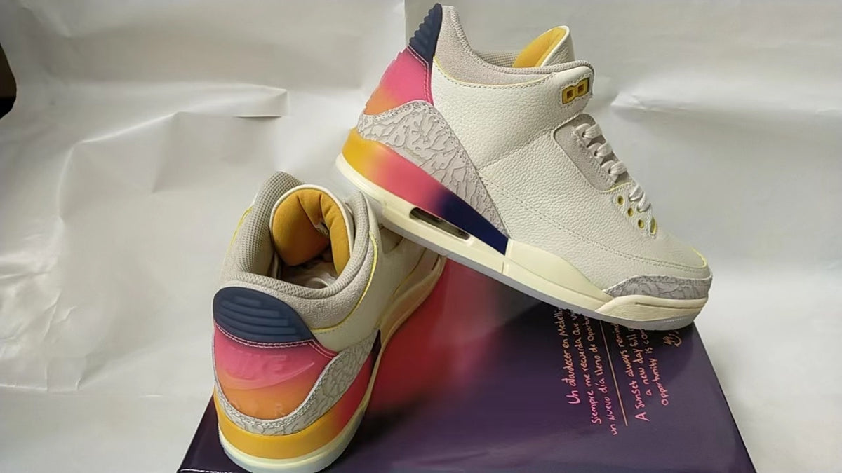 Sneakers, White Yellow Purple Colorway, Lace Up Design, Casual Gift for Sneaker Fans