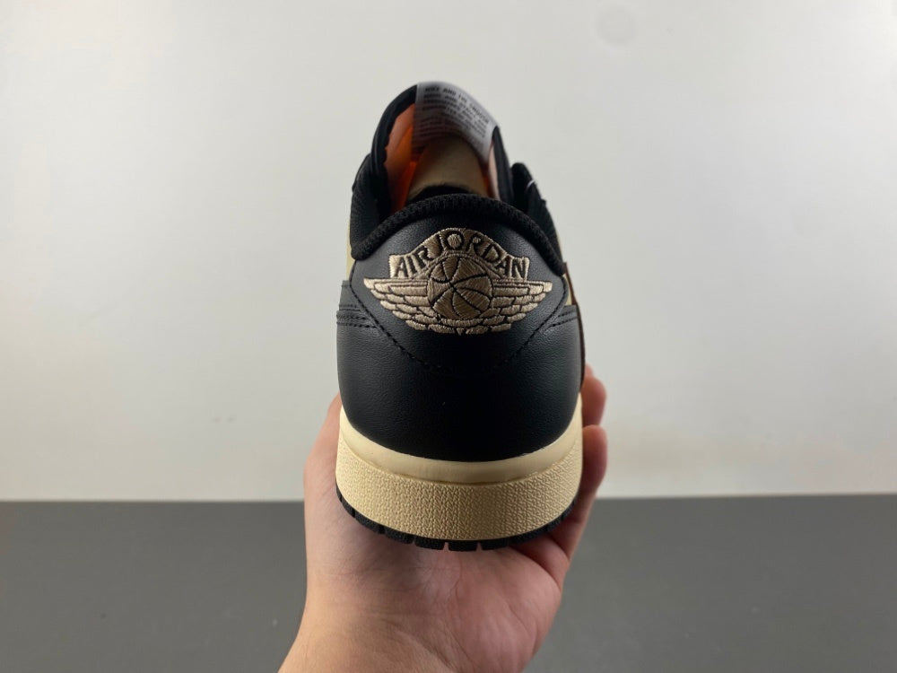 Low Top Sneakers, Khaki Black Colorway, Leather Footwear, Reverse Hook Design, Lace Up Design, Casual Gift for Sneaker Fans