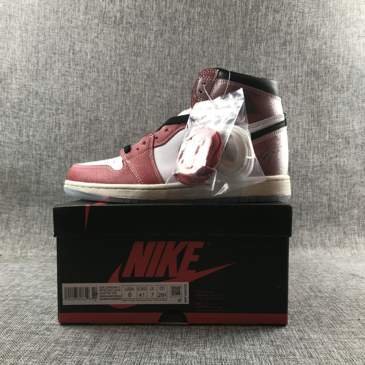 High Top Sneakers, Burgundy White Colorway, Lace Up Design, Casual Gift for Sneaker Fans