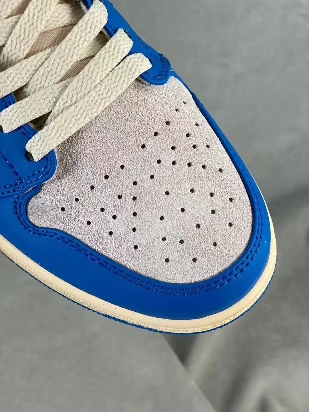 Retro Low Top Sneakers, Blue Cream Colorway, Lace Up Design, Casual Gift for Sneaker Fans