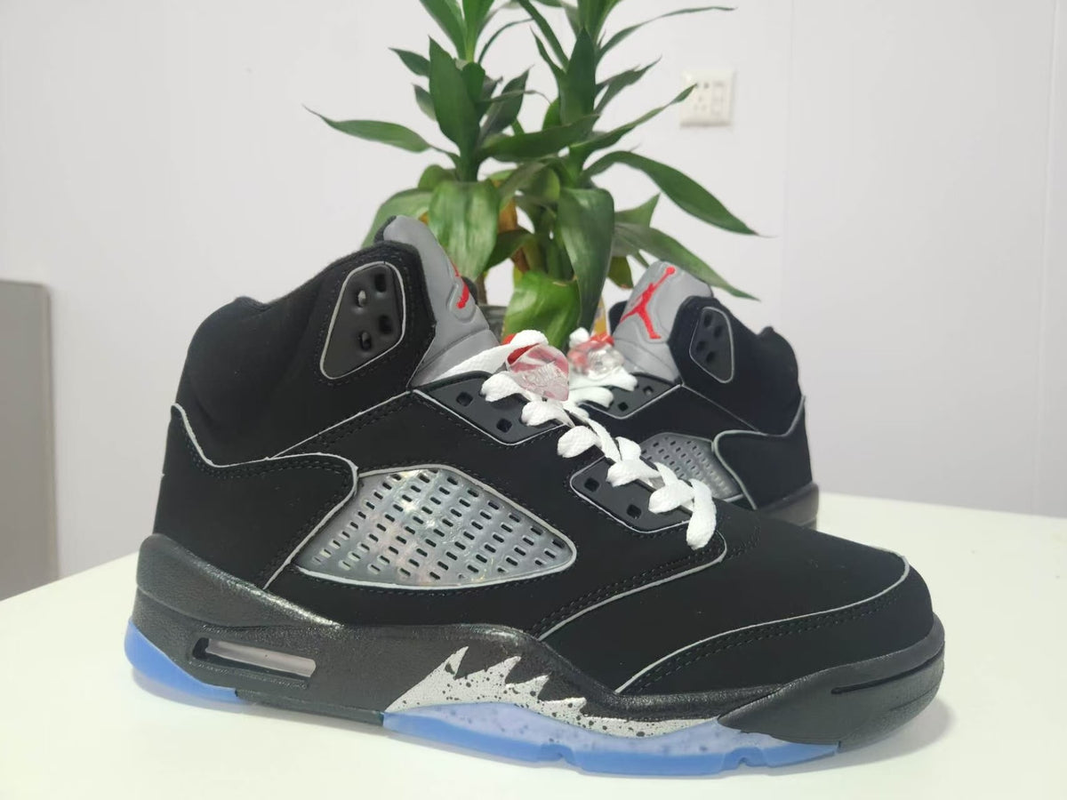 High Top Sneakers, Black Silver Colorway, Lace Up Design, Casual Gift for Sneaker Fans