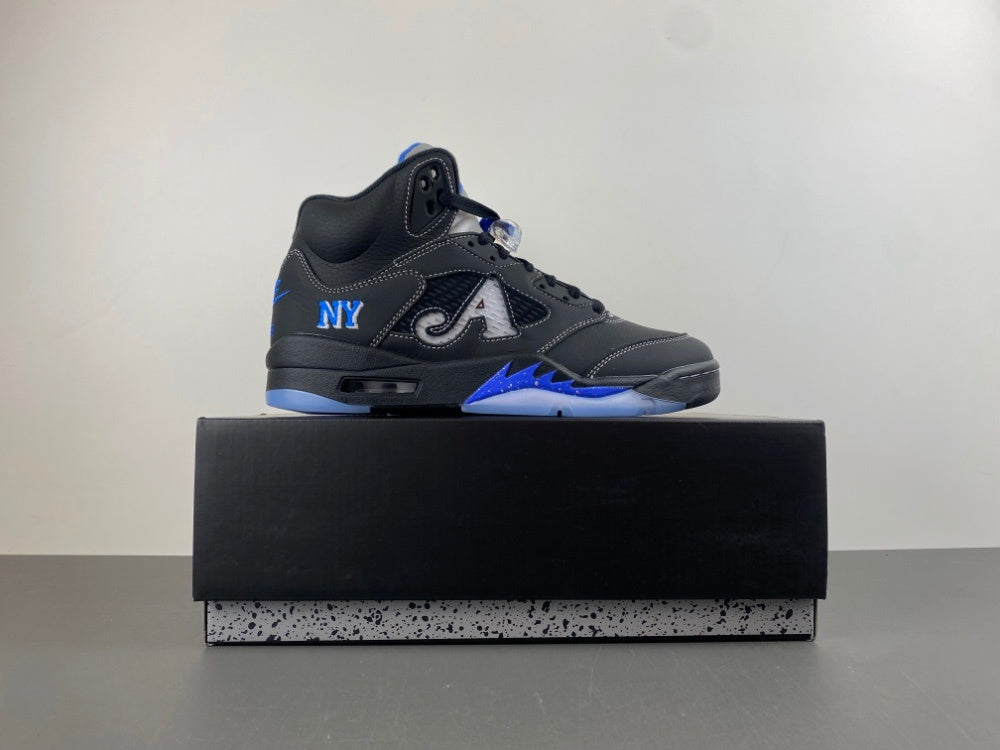 Low Top Sneakers, Blue Black Colorway, Lace Up Design, Casual Gift for Sneaker Fans