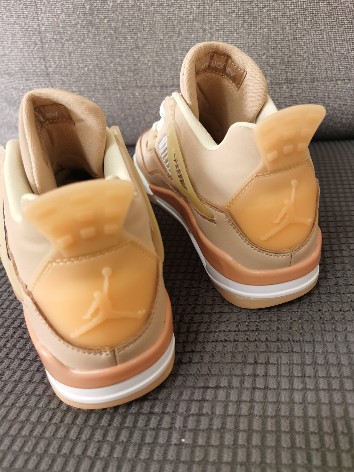 Retro Basketball Shoes, Tan Colorway, Lace Up Design, Casual Gift for Shoe Lovers