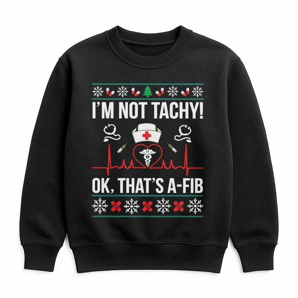 Humorous Medical Holiday Sweater, Nurse Christmas Sweatshirt, Ugly Christmas Nurse Sweatshirt, Nursing Student Crewneck, Doct