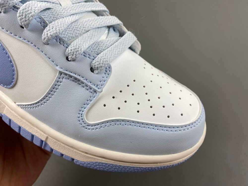 Low Top Sneakers, White Blue Colorway, Lace Up Design, Casual Gift for Sneaker Fans