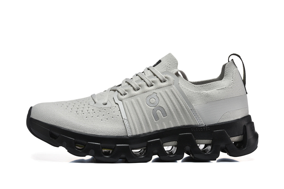 Low Top Sneakers, Gray Black Colorway, Lace Up Design, Casual Gift for Sneaker Fans