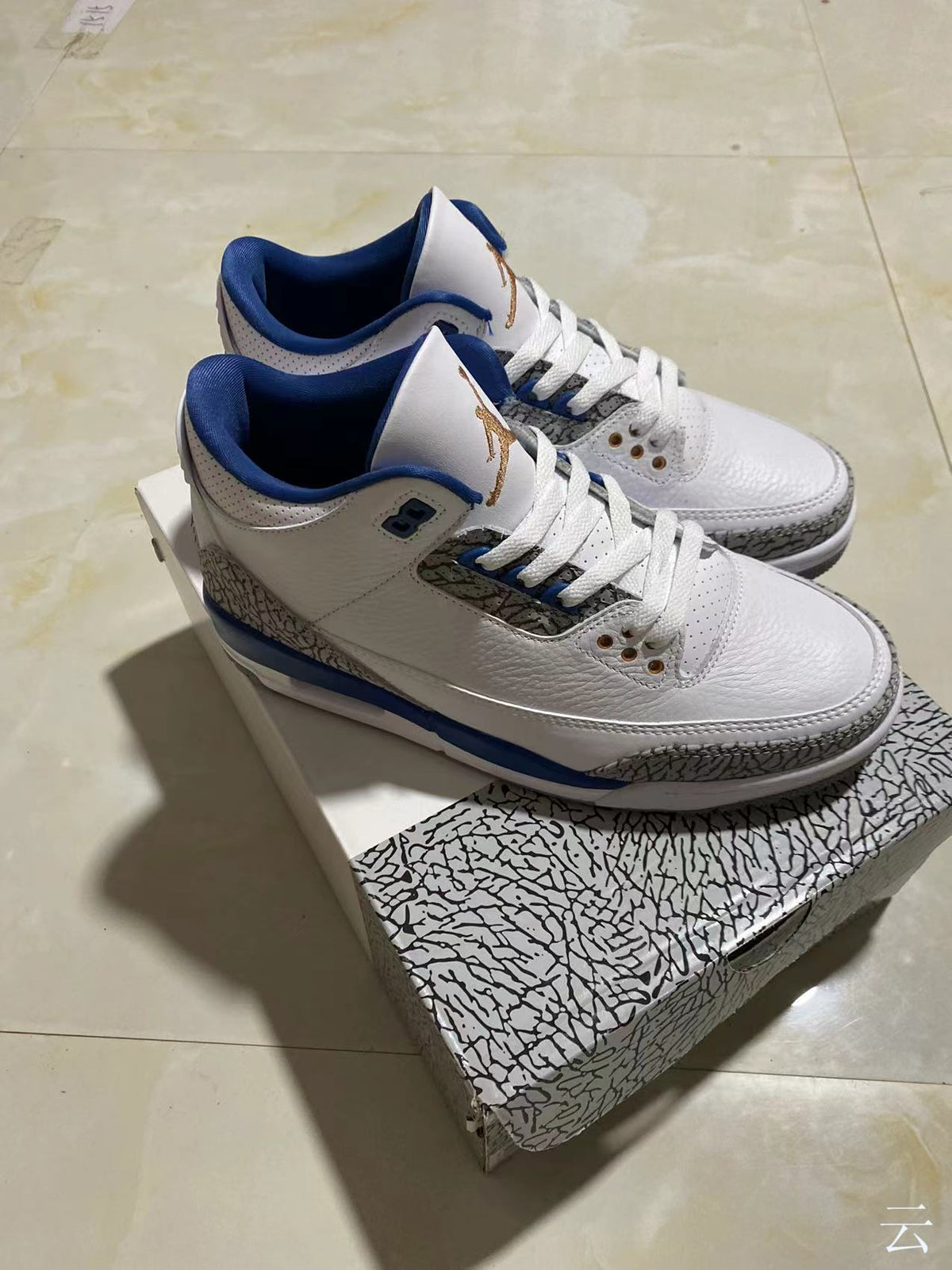 Retro Low Top Sneakers, Blue White Colorway, Lace Up Design, Casual Gift for Sneaker Fans