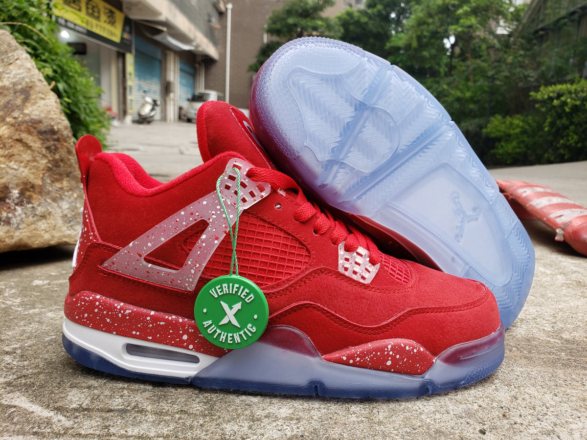 Sneakers, Red Blue Colorway, Lace Up Design, Casual Gift for Sneaker Fans