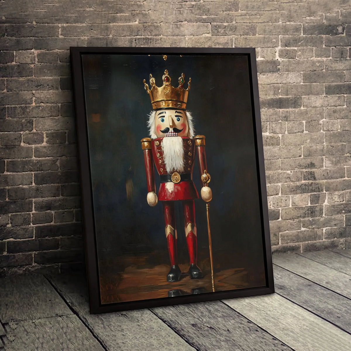 Christmas Soldier Canvas Print, Nutcracker King Canvas Wall Art, Holiday Nutcracker Wall Decor, Festive Christmas Canvas Art,