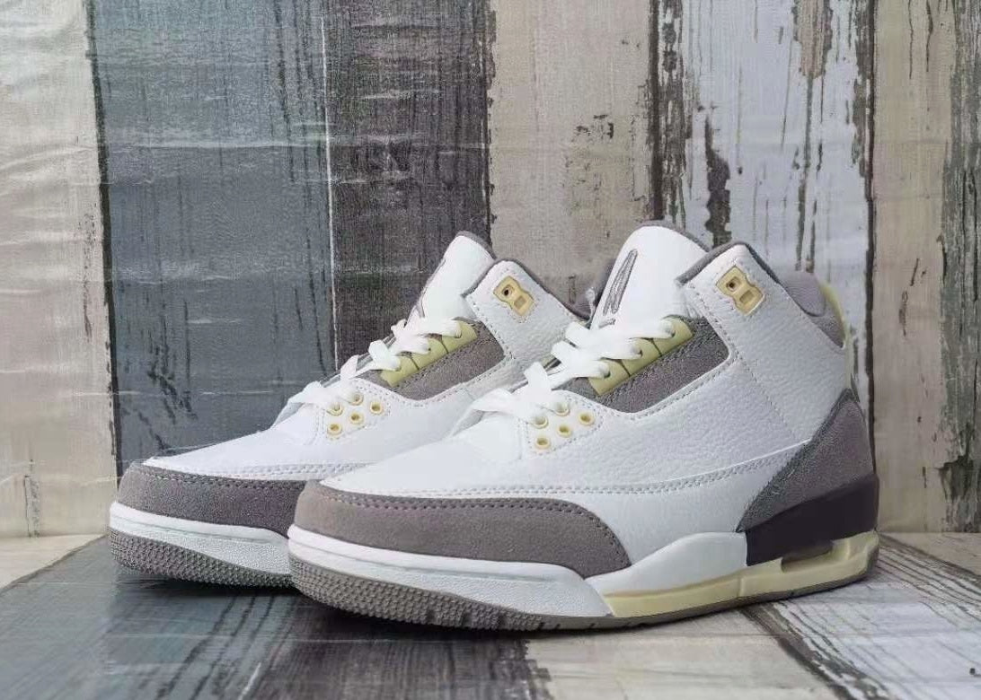 Low Top Sneakers, White Yellow Colorway, Lace Up Design, Casual Gift for Sneaker Fans
