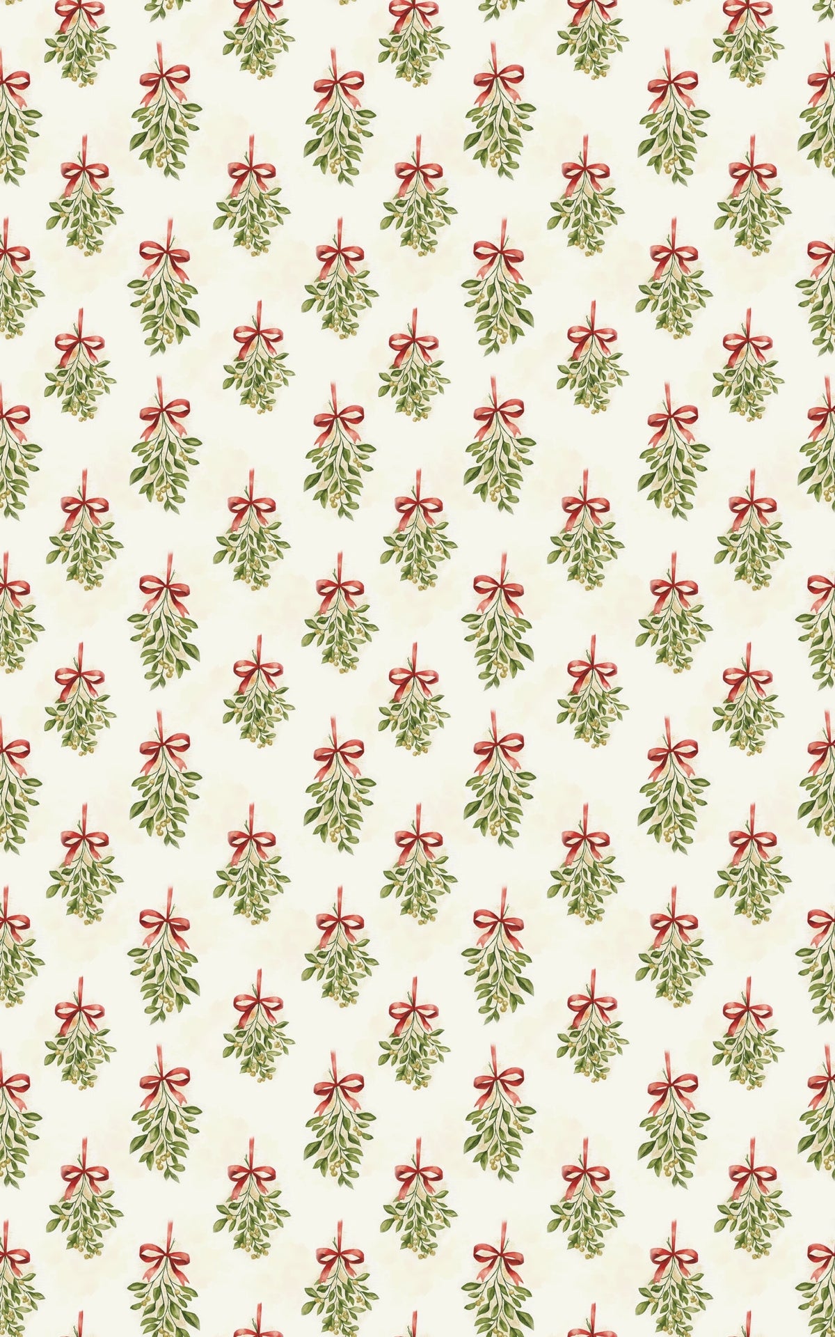 Botanical Holiday Gift Wrap, Mistletoe Christmas Wrapping Paper, Festive Greenery Wrapping Paper, Winter Season Gift Wrap Rol