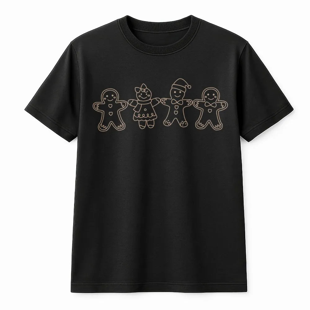 Christmas Cookie Shirt, Gingerbread Family T-Shirt, Holiday Baking Tee, Adorable Xmas Graphic T-Shirt, Winter Holiday Present