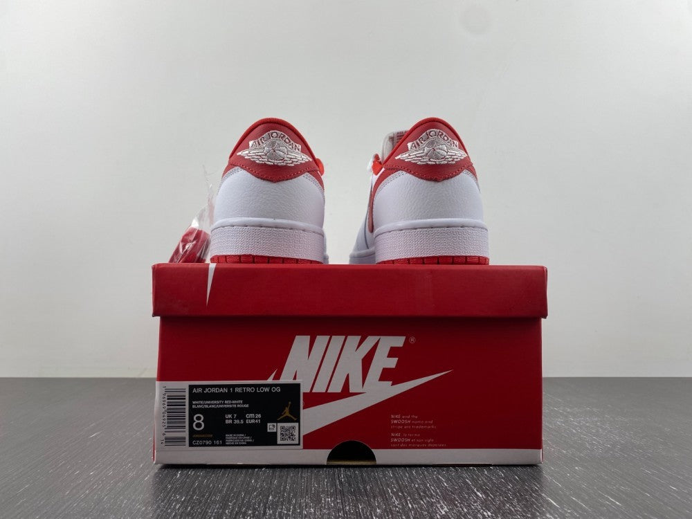 Low Top Sneakers, White Red Colorway, Lace Up Design, Casual Gift for Sneaker Fans