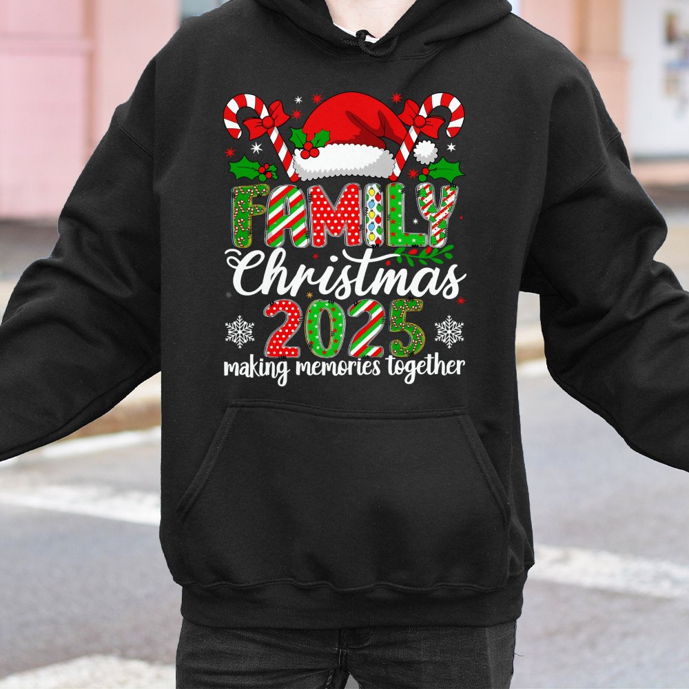 Festive Matching Holiday Sweatshirt, Family Christmas 2025 Hoodie, Adorable Xmas Vacation Pullover, Family Photo Group Winter