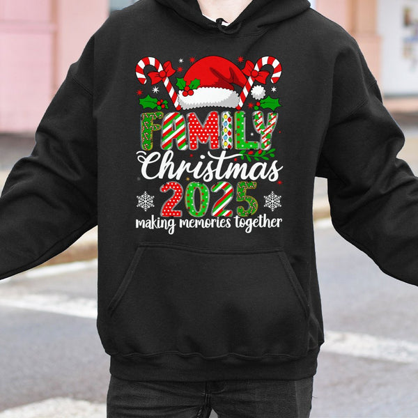 Festive Matching Holiday Sweatshirt, Family Christmas 2025 Hoodie, Adorable Xmas Vacation Pullover, Family Photo Group Winter