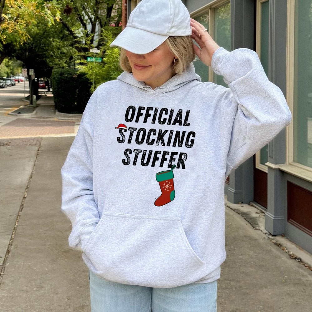 Humorous Christmas Stocking Stuffer Sweatshirt, Stocking Stuffer Hoodie, Holiday Quote Graphic Hoodie, Comfy Winter Pullover,