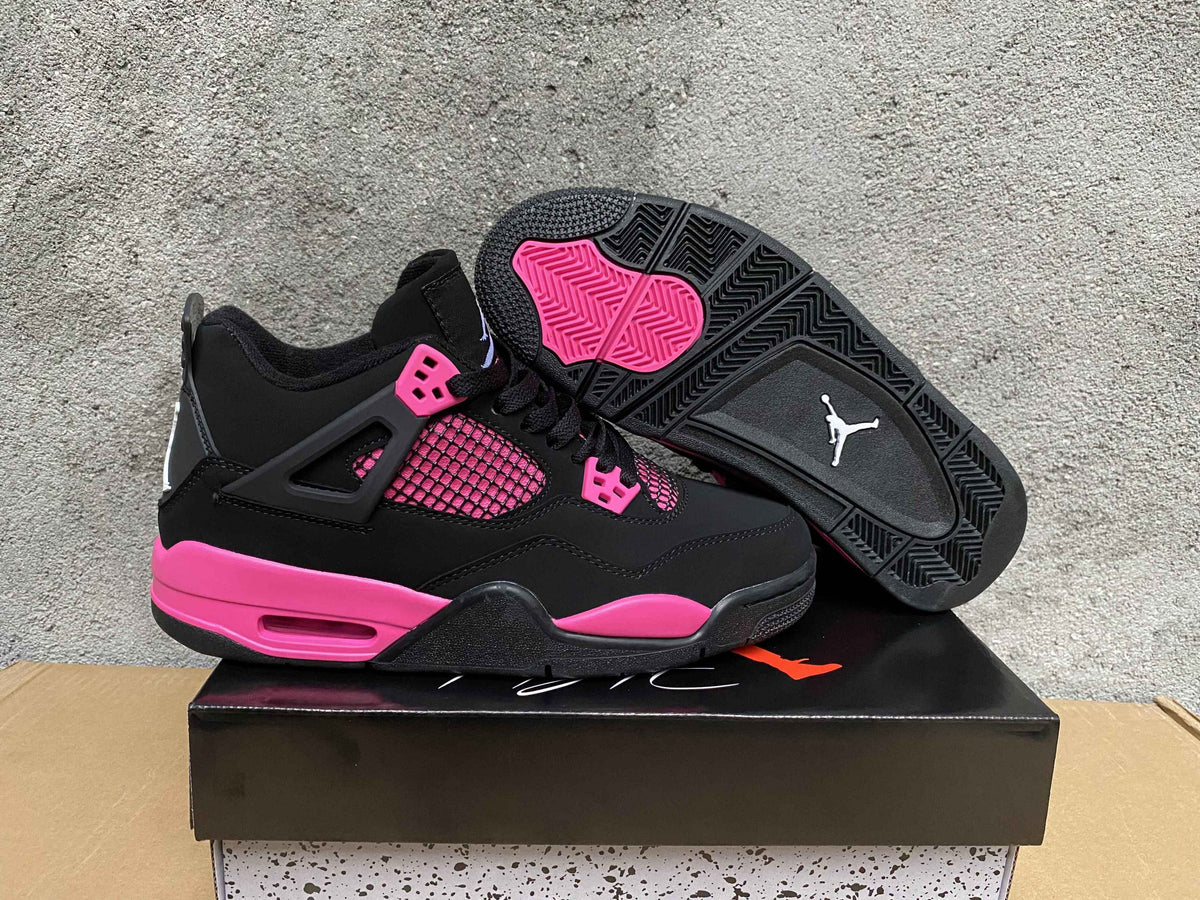 Sneakers, Black Red Pink Colorway, Lace Up Design, Casual Gift for Sneaker Fans