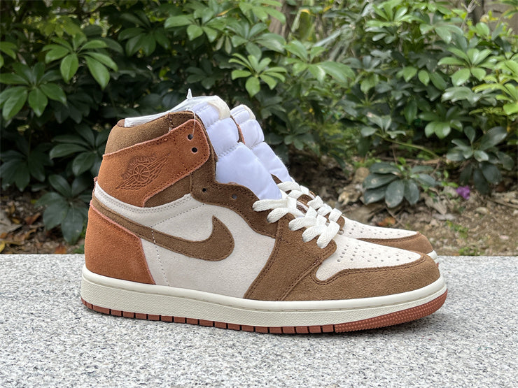 High Top Sneakers, White Brown Colorway, Lace Up Design, Casual Gift for Sneaker Fans