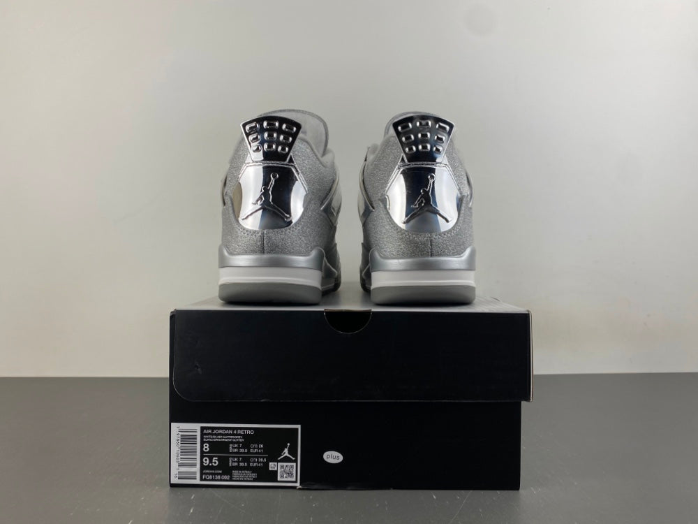 Retro Mid Top Sneakers, Silver Colorway, Metallic Finish, Lace Up Design, Casual Gift for Sneaker Fans