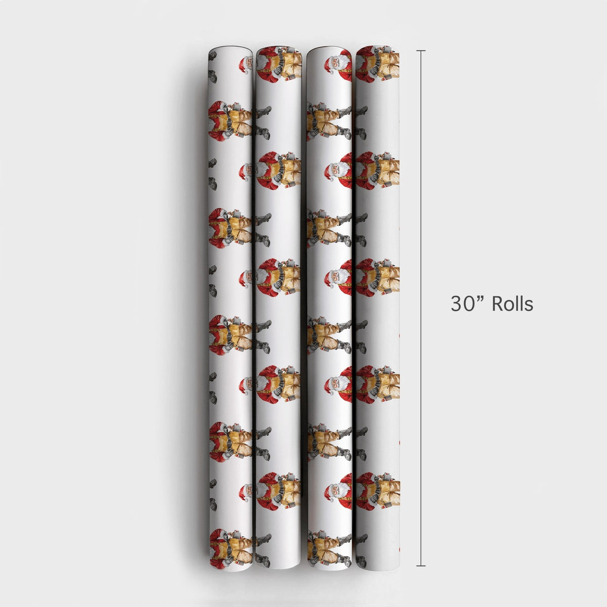Tan Overalls Santa Claus Gift Wrap, Carpenter Santa Wrapping Paper, Handyman DIY Christmas Wrapping Paper, Builder Holiday Pr