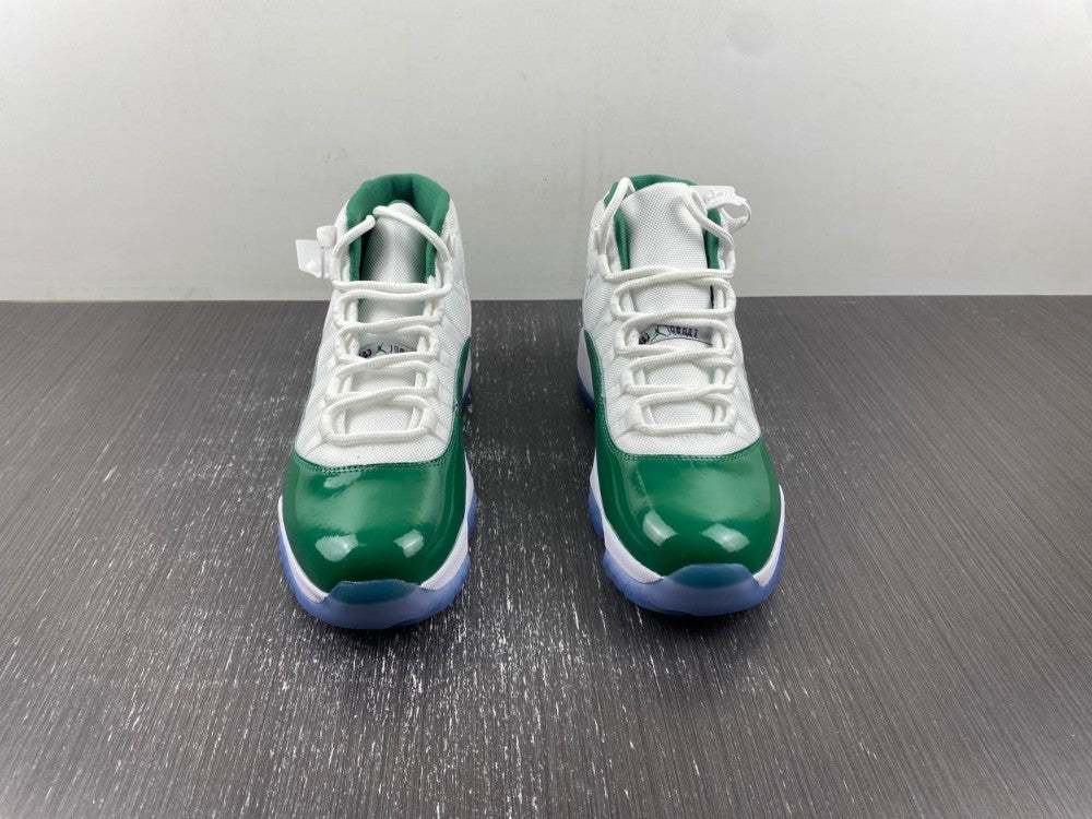 Low Top Sneakers, Green White Colorway, Lace Up Design, Casual Gift for Sneaker Fans