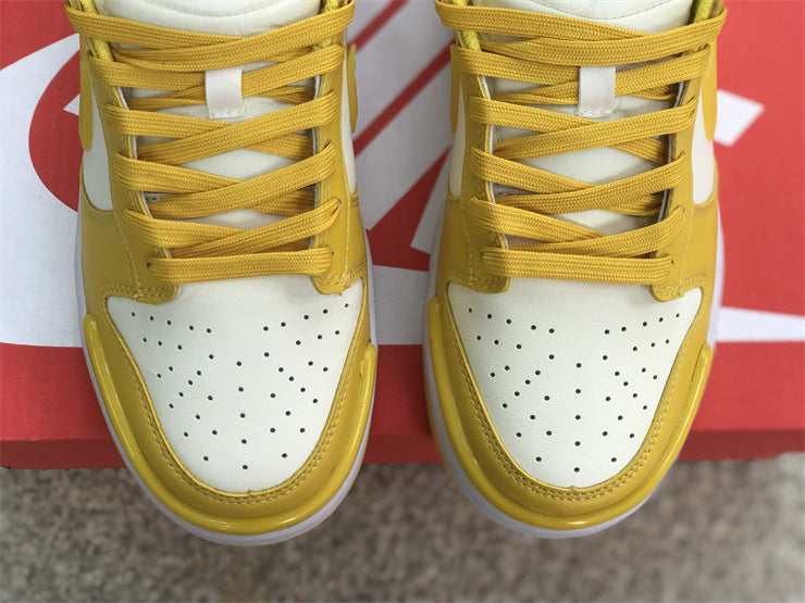Low Top Sneakers, White Yellow Colorway, Lace Up Design, Casual Gift for Sneaker Fans