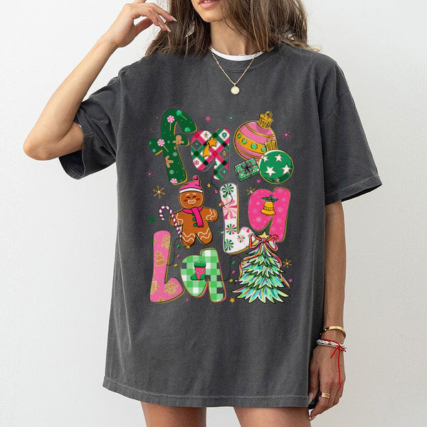 Gingerbread Man Christmas Shirt, Fa La La Christmas T-Shirt, Adorable Gingerbread Tree Graphic Tee, Festive Holiday Shirt, Xm