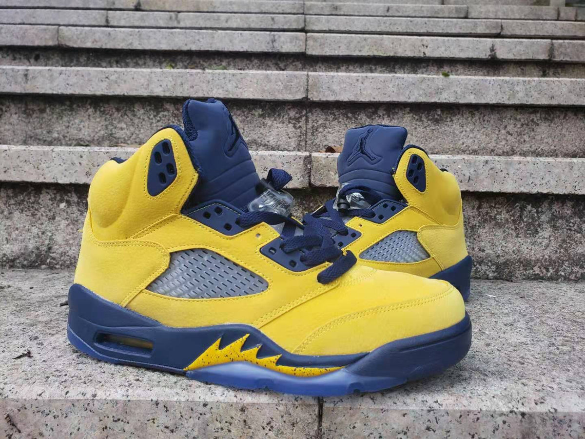 Sneakers, Blue Yellow Colorway, Lace Up Design, Casual Gift for Sneaker Fans