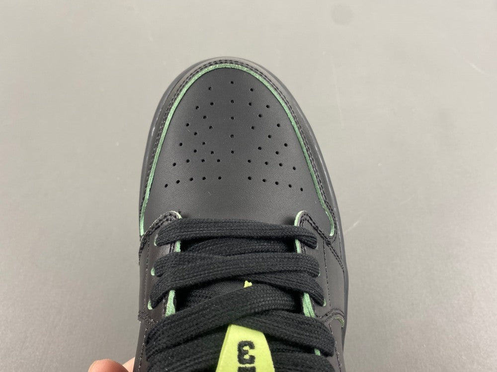 Low Top Sneakers, Black Green Colorway, Lace Up Design, Casual Gift for Sneaker Fans