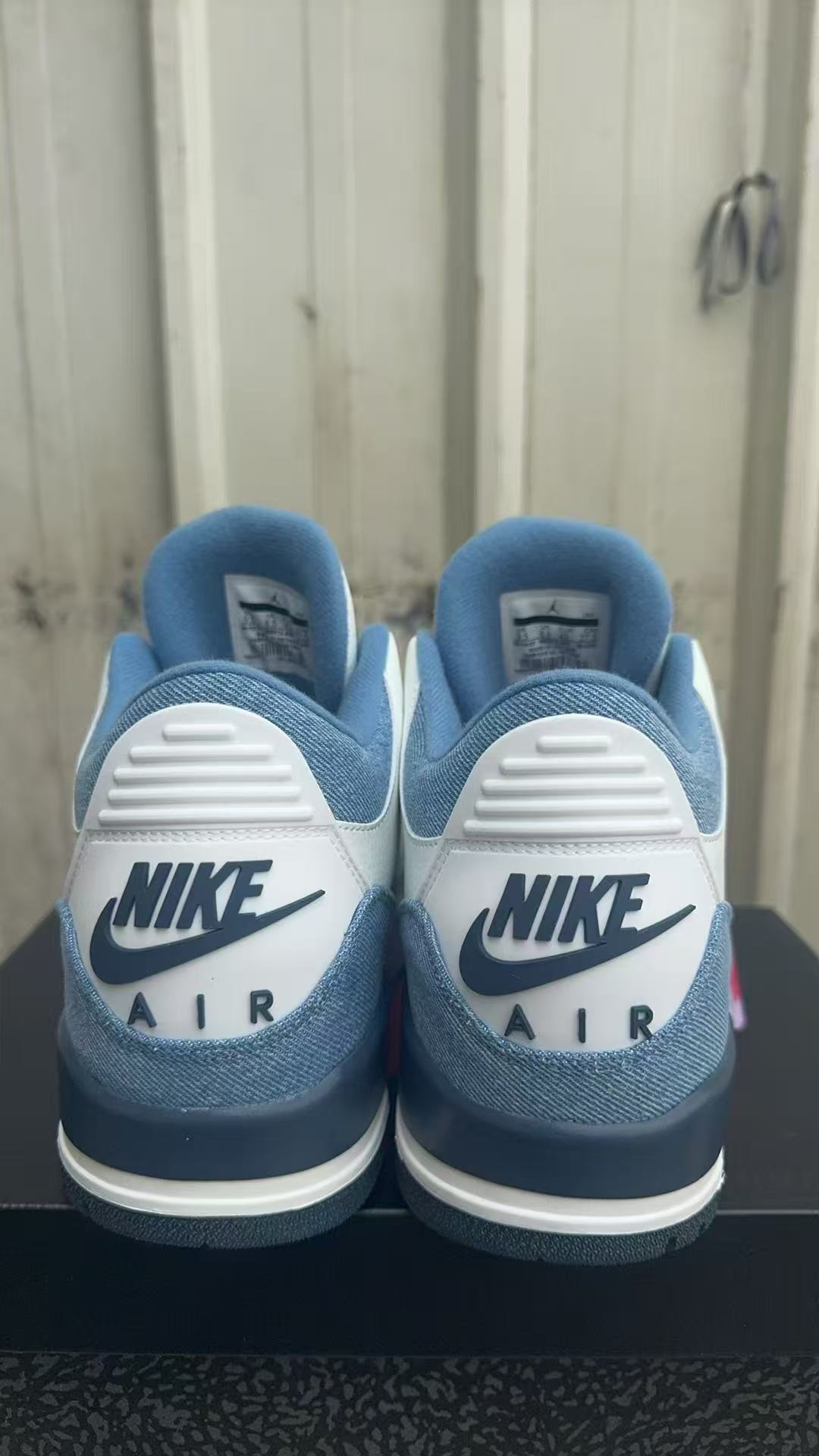 Mid Top Sneakers, White Blue Colorway, Lace Up Design, Casual Gift for Sneaker Fans
