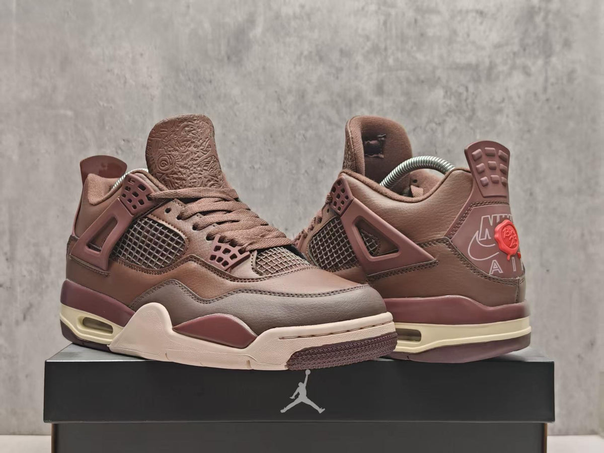 Mid Top Sneakers, Brown Colorway, Lace Up Design, Casual Gift for Sneaker Fans