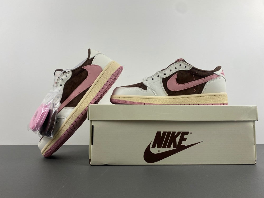 Low Top Sneakers, White Pink Colorway, Reverse Hook Design, Lace Up Design, Casual Gift for Sneaker Fans