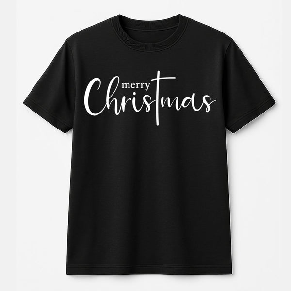 Christian Faith Holiday Shirt, Merry Christmas Cross T-Shirt, Minimalist Religious Cross Tee, Jesus Christmas Graphic T-Shirt