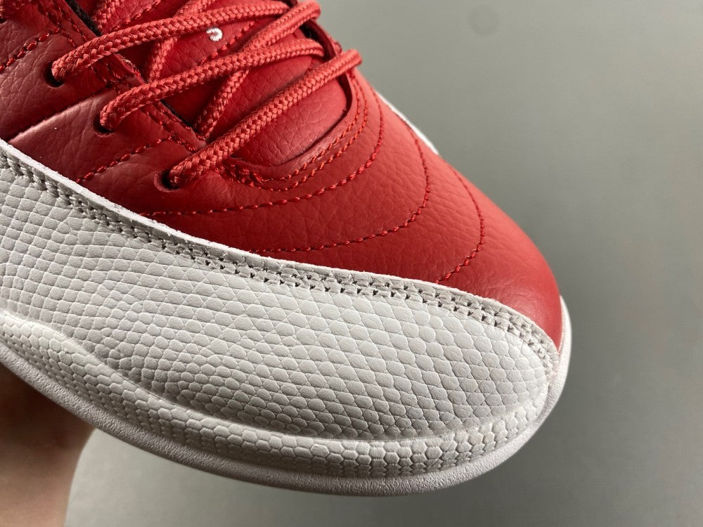 Low Top Sneakers, White Red Colorway, Leather Footwear, Lace Up Design, Casual Gift for Sneaker Fans