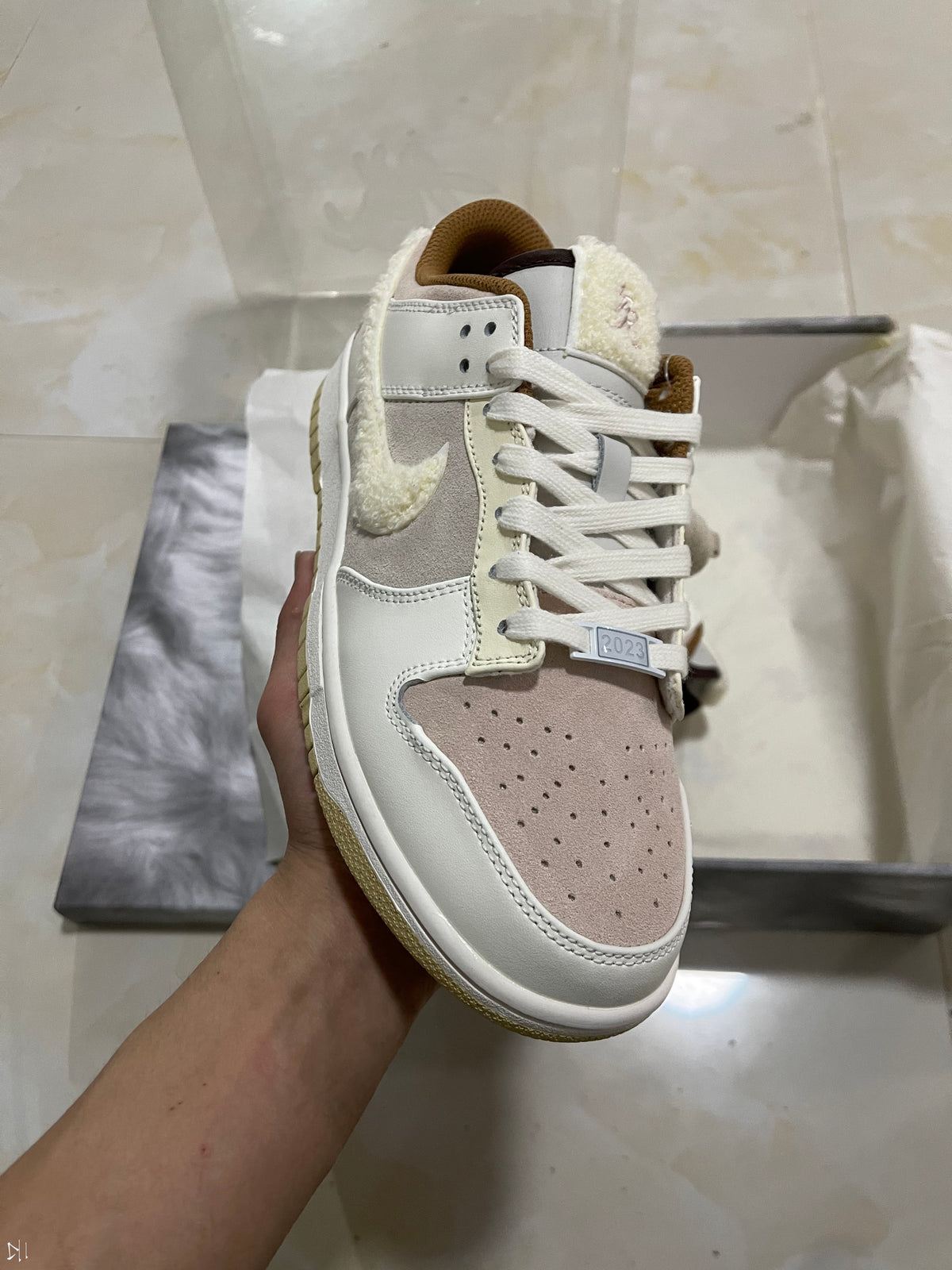 Low Top Sneakers, Off White Brown Colorway, Lace Up Design, Casual Gift for Sneaker Fans