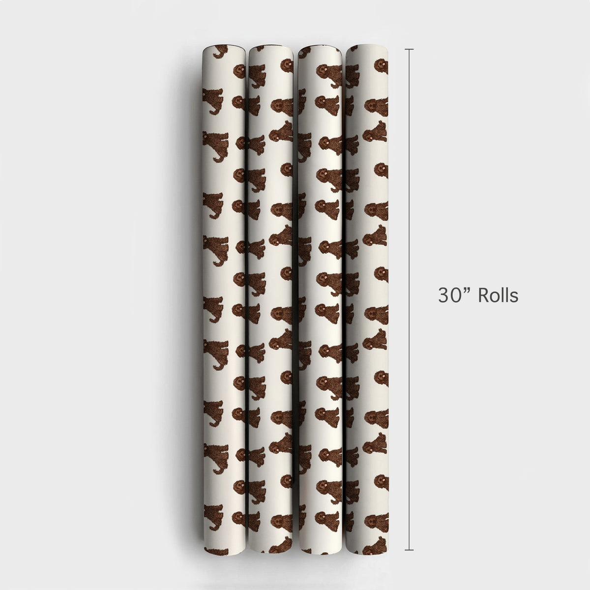 Curly Brown Doodle Gift Wrap, Cockapoo Dog Wrapping Paper, Adorable Pet Birthday Wrapping Paper, Dog Lover Christmas Gift Wra